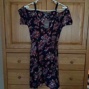 Cold Shoulder Wrap Dress with tags